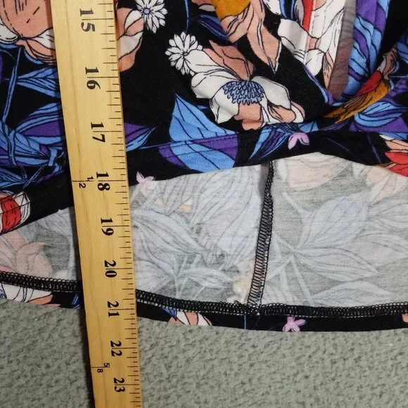 Free People Crop Blouse Women's XS Floral Boho Festival Oversized Resort Vacay - Picture 9 of 11